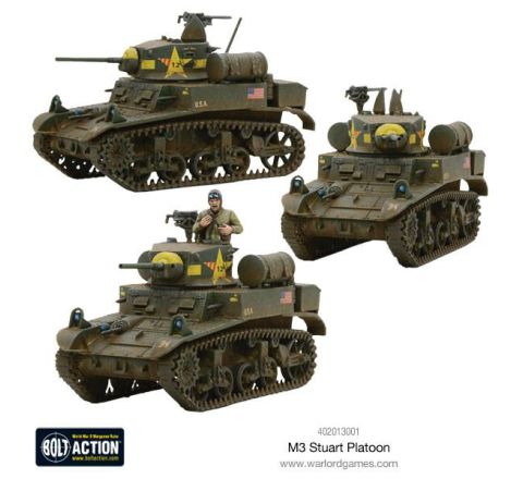Bolt Action American M3 Stuart Platoon