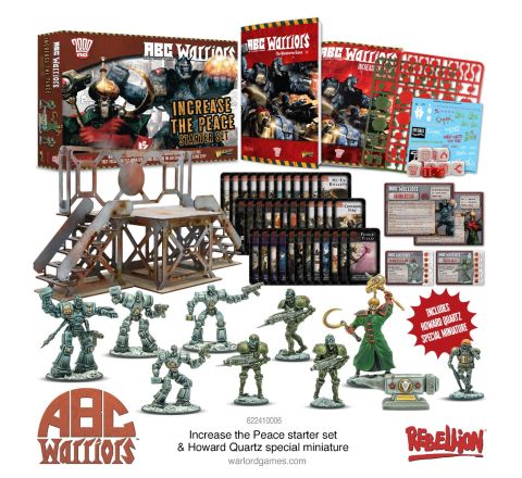 Warlord Games ABC Warriors: Increase The Peace Starter Game & Howard Quartz 'Mr Ten Per Cent' Special Miniature